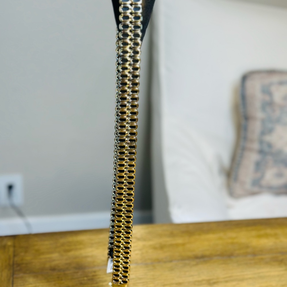 Gold Chain Belt - Black Statement Belt